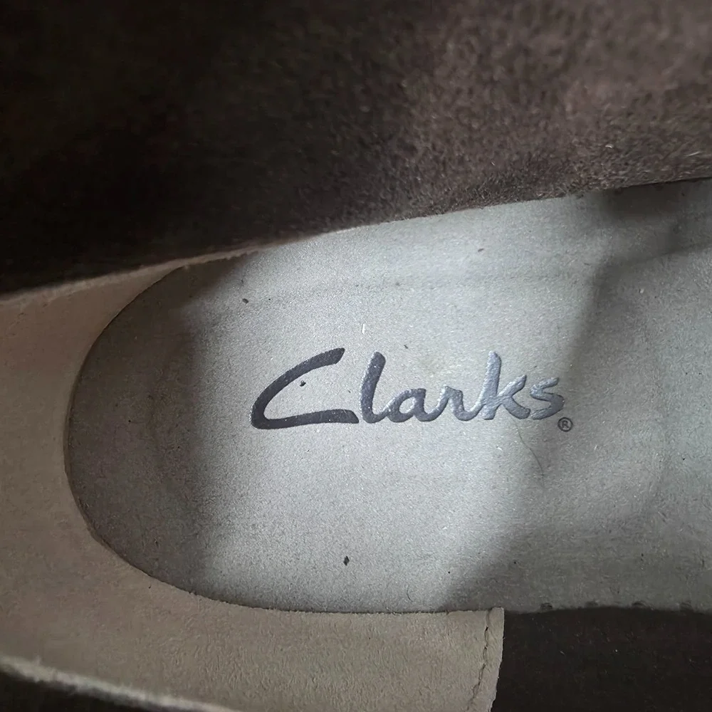 Clarks Bushacre 2 Boots Mens 10‎ Leather Chukka Aubergine Wine Ankle Lace Up